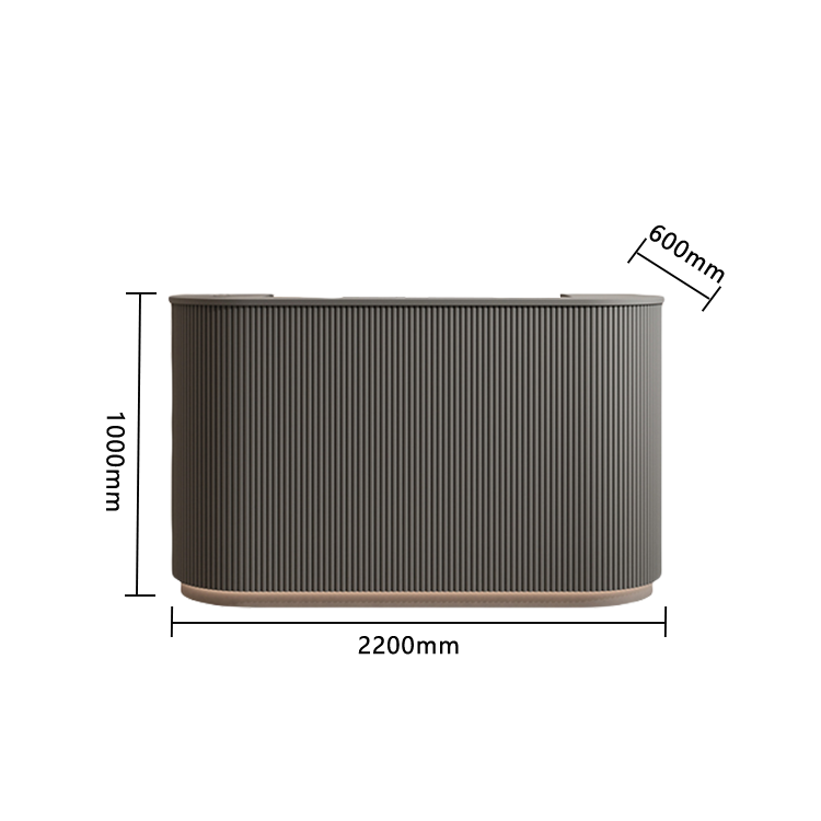 受付カウンター レジカウンター フロント 円弧型 上部天板 大容量収納 耐久性 洗練 スタイリッシュ カスタマイズ可能 JDQT-N028