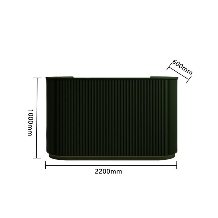 受付カウンター レジカウンター フロント 円弧型 上部天板 大容量収納 耐久性 洗練 スタイリッシュ カスタマイズ可能 JDQT-N028