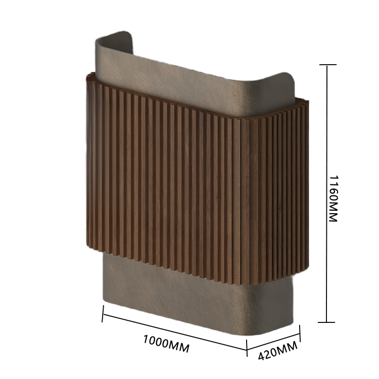 レジカウンター フロント 無人カウンター 受付用 大容量収納 高品質 モダン ブラウン JDQT-N029