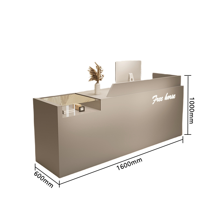 受付カウンター レジカウンター 店舗用 鍵ロック 大容量収納 耐久性 おしゃれ シンプル ナチュラル カスタマイズ可能 JDQT-N032