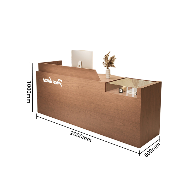 受付カウンター レジカウンター 店舗用 鍵ロック 大容量収納 耐久性 おしゃれ シンプル ナチュラル カスタマイズ可能 JDQT-N032