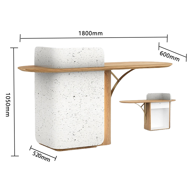 レジカウンター 小型レジカウンター 店舗用 鍵ロック 引き出し収納 受付 耐久性 高品質 洗練 贅沢 ブラック JDQT-N039