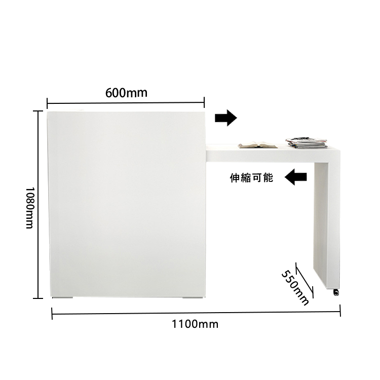 レジカウンター 無人カウンター 小型レジカウンター 店舗用 伸縮可能 高品質 洗練 ナチュラル カスタマイズ可能 JDQT-N044