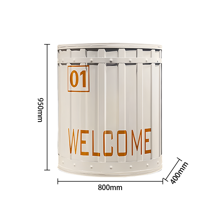 受付カウンター 円弧型受付カウンター 半円型 バー 店舗用 鍵ロック 大容量収納 工業風 ホワイト カスタマイズ可能 JDQT-N053