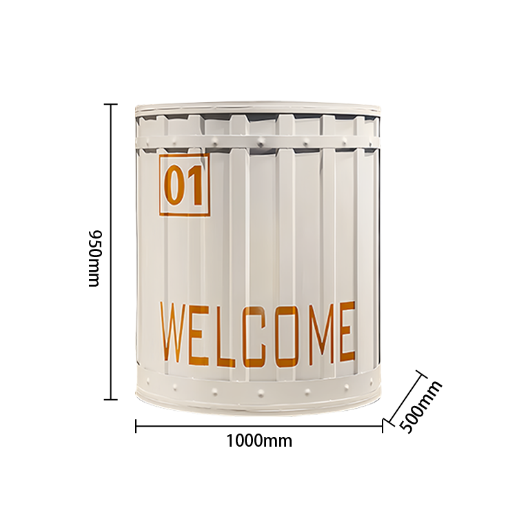 受付カウンター 円弧型受付カウンター 半円型 バー 店舗用 鍵ロック 大容量収納 工業風 ホワイト カスタマイズ可能 JDQT-N053