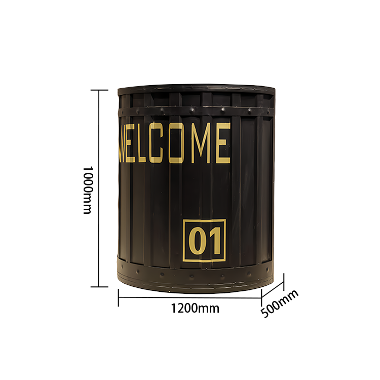 受付カウンター 円弧型受付カウンター 半円型 バー 店舗用 鍵ロック 大容量収納 工業風 ホワイト カスタマイズ可能 JDQT-N053