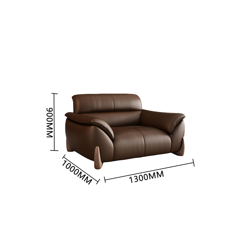 応接セット レザーソファー オフィスソファー 受付ソファー 1人掛け 3人掛け 無垢材 柔軟性 ブラウン カスタマイズ可能 JDSF-N006