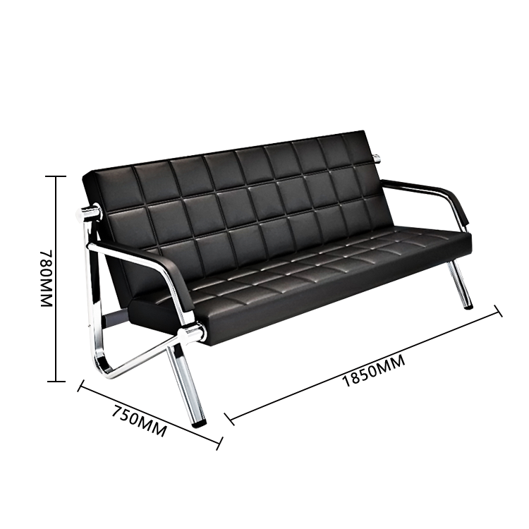 応接セット 1人掛け 3人掛け 受付用 事務用 ステンレスフレーム ソフトレザー シンプル ラック カスタマイズ可能 JDSF-N010