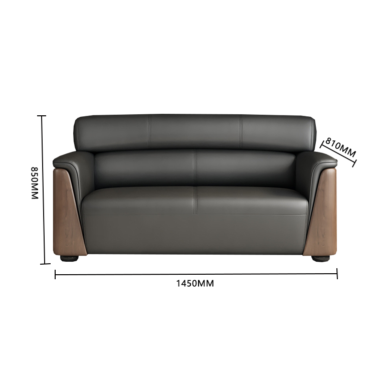 レザーソファー リビングソファー 応接セット 応接ソファ 1人掛け 3人掛け 受付用 厚手 柔軟性 高品質 贅沢 ブラック JDSF-N012