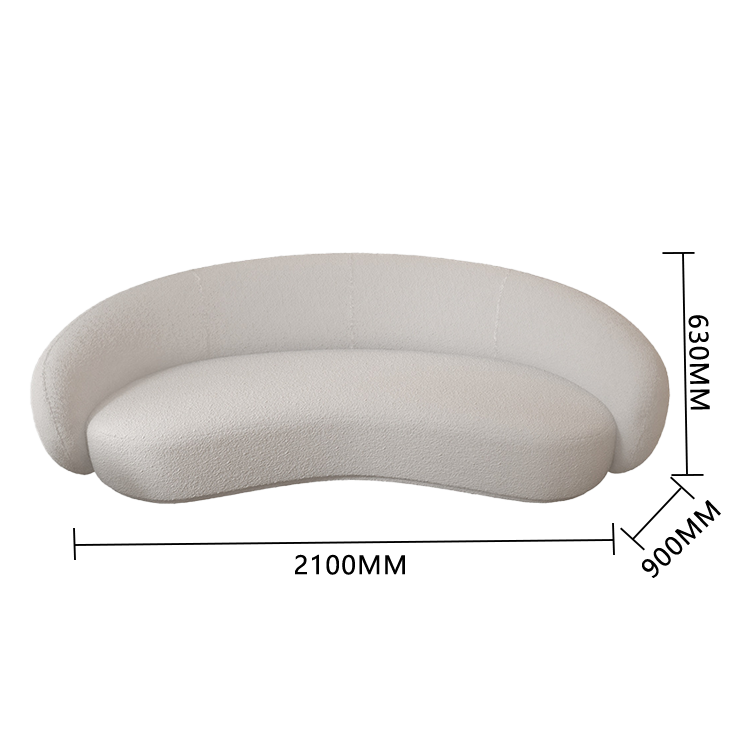 応接セット ロータイプ 受付ソファー 1人掛け 3人掛け 休憩室 美容院 丸み シンプル ホワイト カスタマイズ可能 JDSF-N017