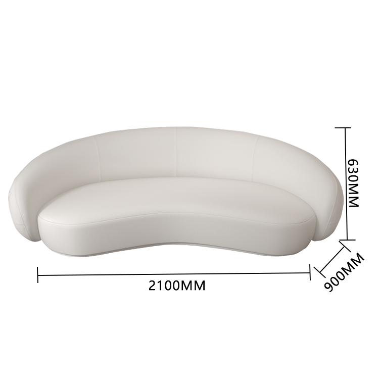 応接セット ロータイプ 受付ソファー 1人掛け 3人掛け 休憩室 美容院 丸み シンプル ホワイト カスタマイズ可能 JDSF-N017