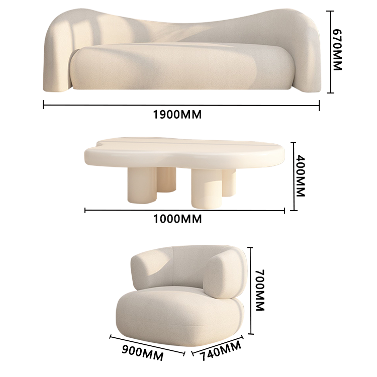 応接セット ロータイプ 受付ソファー 1人掛け 3人掛け 美容院 丸み 柔らかい おしゃれ ベージュ カスタマイズ可能 JDSF-N018