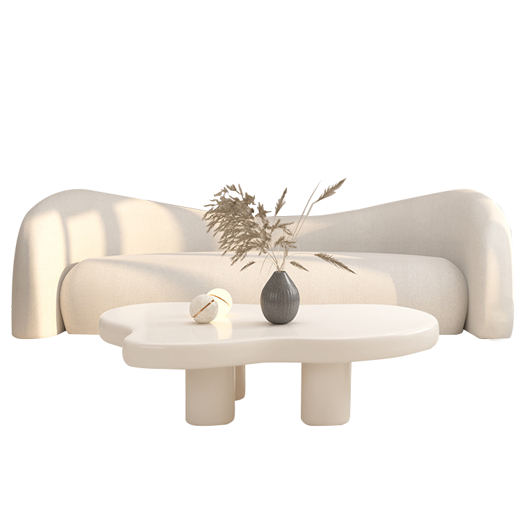 応接セット ロータイプ 受付ソファー 1人掛け 3人掛け 美容院 丸み 柔らかい おしゃれ ベージュ カスタマイズ可能 JDSF-N018