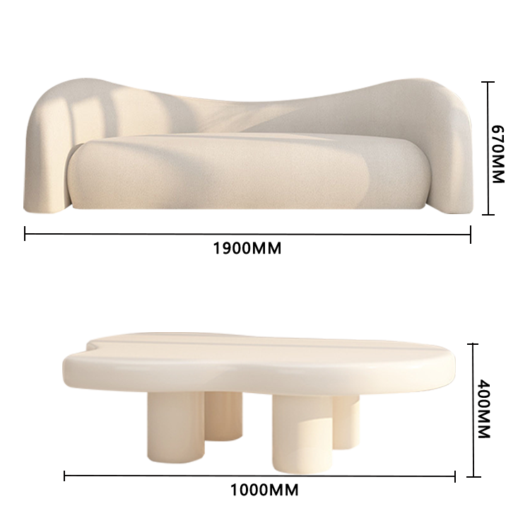 応接セット ロータイプ 受付ソファー 1人掛け 3人掛け 美容院 丸み 柔らかい おしゃれ ベージュ カスタマイズ可能 JDSF-N018