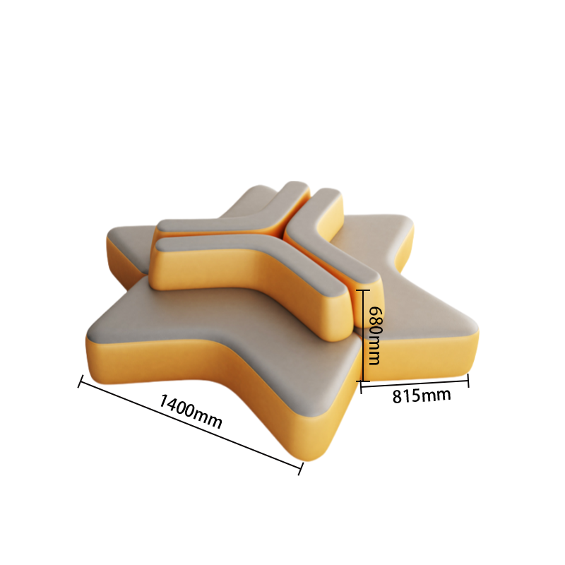 モジュール式ソファ ソファセット 商談ソファセット 美容院 ロビー用 多人数 レイアウト モダン グレー カスタマイズ可能 JDSF-N036