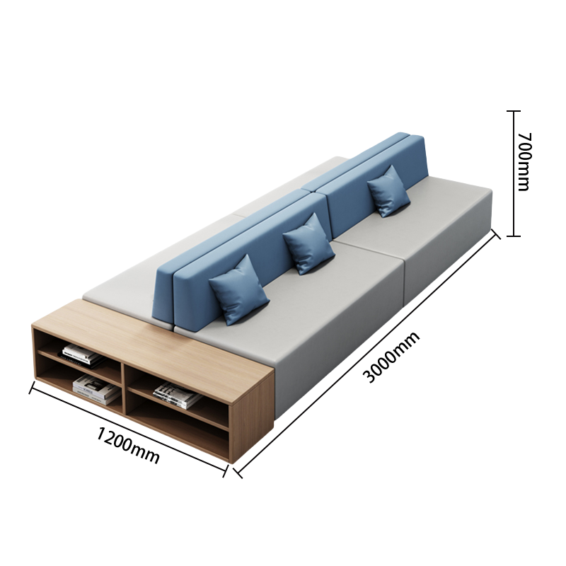 ベンチソファー モジュール式ソファ ソファセット 美容院 ロビー用 多人数 パイン材フレーム モダン カスタマイズ可能 JDSF-N037