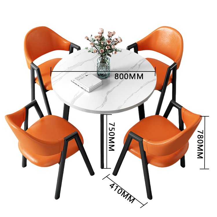 応接セット 丸テーブル 相談用チェア 受付用 喫茶店 1人掛け マーブル模様 モダン シンプル グレー カスタマイズ可能 JDZH-N003