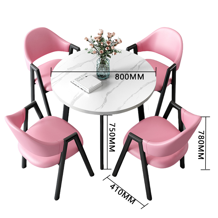 応接セット 丸テーブル 相談用チェア 受付用 喫茶店 1人掛け マーブル模様 モダン シンプル グレー カスタマイズ可能 JDZH-N003