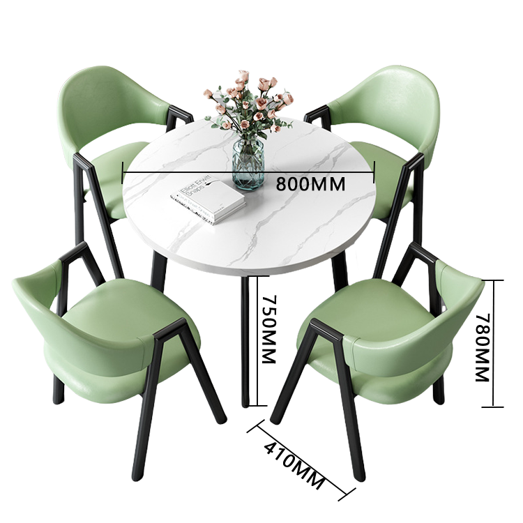 応接セット 丸テーブル 相談用チェア 受付用 喫茶店 1人掛け マーブル模様 モダン シンプル グレー カスタマイズ可能 JDZH-N003