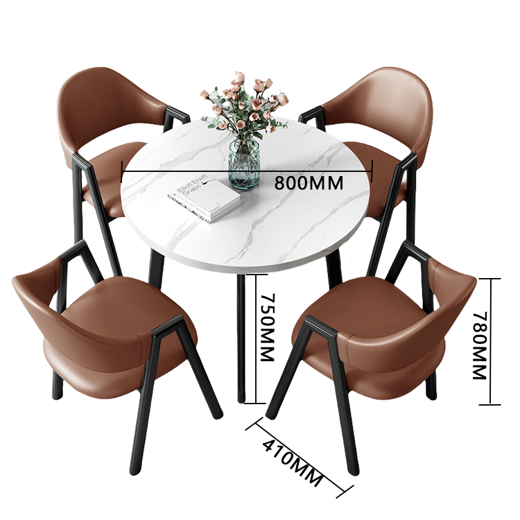 応接セット 丸テーブル 相談用チェア 受付用 喫茶店 1人掛け マーブル模様 モダン シンプル グレー カスタマイズ可能 JDZH-N003