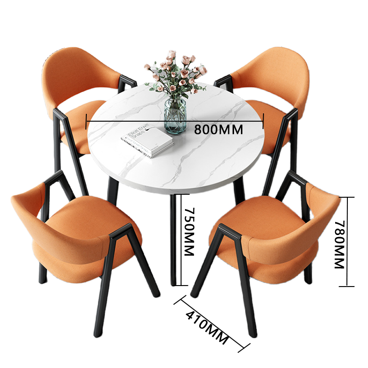 応接セット 丸テーブル 相談用チェア 受付用 喫茶店 1人掛け マーブル模様 モダン シンプル グレー カスタマイズ可能 JDZH-N003