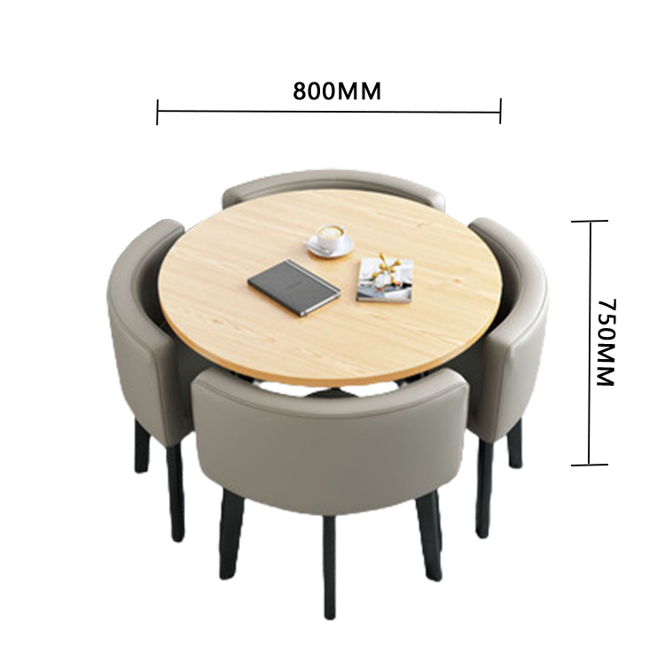 食卓セット ダイニングテーブル ダイニングセット 商談用 喫茶店 応接用 4人掛け シンプル ブラック カスタマイズ可能 JDZH-N004