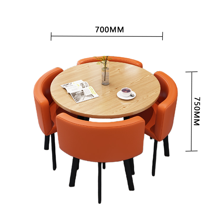 食卓セット ダイニングテーブル ダイニングセット 商談用 喫茶店 応接用 4人掛け シンプル ブラック カスタマイズ可能 JDZH-N004