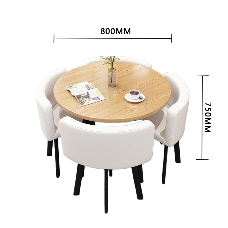 食卓セット ダイニングテーブル ダイニングセット 商談用 喫茶店 応接用 4人掛け シンプル ブラック カスタマイズ可能 JDZH-N004