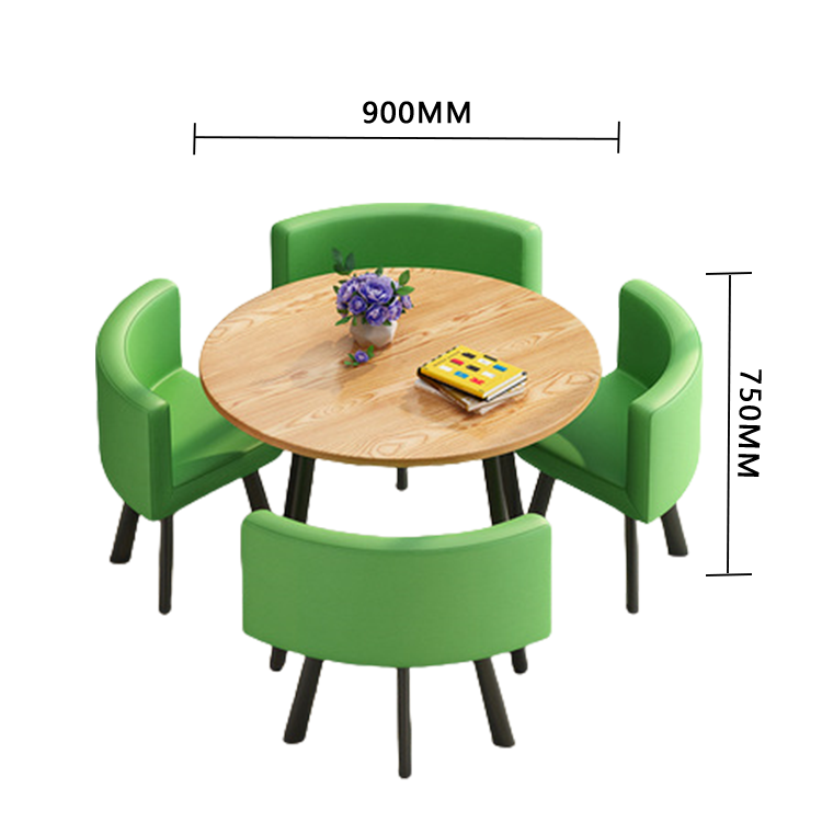 食卓セット ダイニングテーブル ダイニングセット 商談用 喫茶店 応接用 4人掛け シンプル ブラック カスタマイズ可能 JDZH-N004