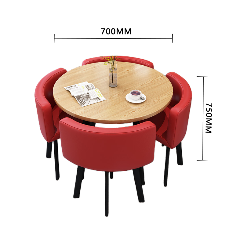 食卓セット ダイニングテーブル ダイニングセット 商談用 喫茶店 応接用 4人掛け シンプル ブラック カスタマイズ可能 JDZH-N004