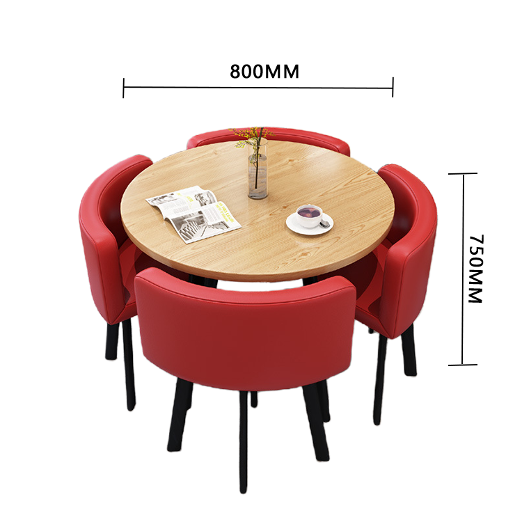 食卓セット ダイニングテーブル ダイニングセット 商談用 喫茶店 応接用 4人掛け シンプル ブラック カスタマイズ可能 JDZH-N004