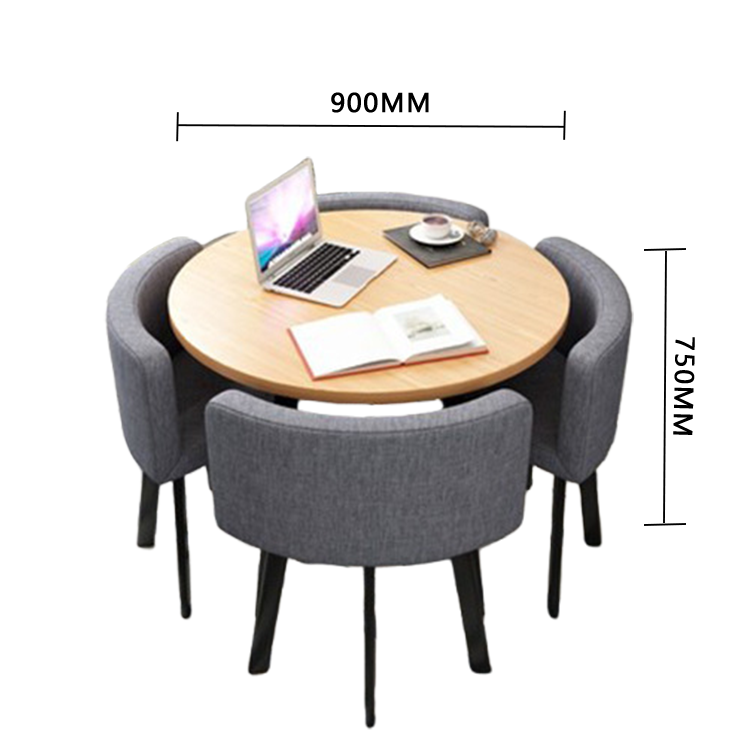 食卓セット ダイニングテーブル ダイニングセット 商談用 喫茶店 応接用 4人掛け シンプル ブラック カスタマイズ可能 JDZH-N004