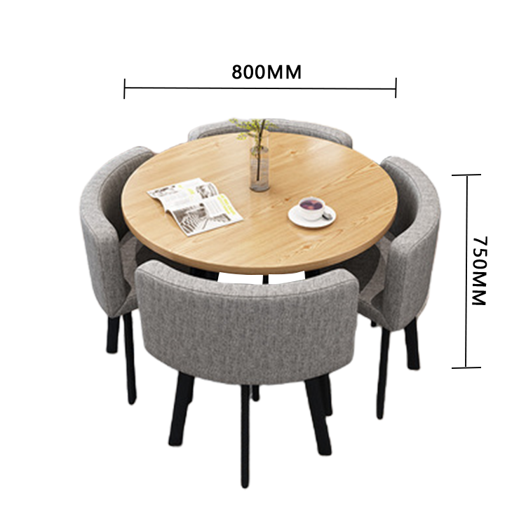 食卓セット ダイニングテーブル ダイニングセット 商談用 喫茶店 応接用 4人掛け シンプル ブラック カスタマイズ可能 JDZH-N004