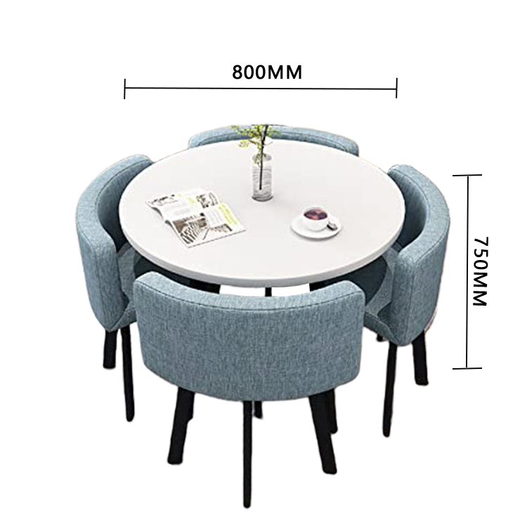 食卓セット ダイニングテーブル ダイニングセット 商談用 喫茶店 応接用 4人掛け シンプル ブラック カスタマイズ可能 JDZH-N004