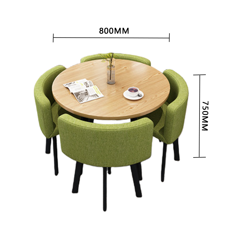 食卓セット ダイニングテーブル ダイニングセット 商談用 喫茶店 応接用 4人掛け シンプル ブラック カスタマイズ可能 JDZH-N004