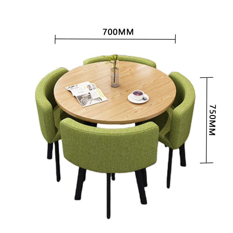 食卓セット ダイニングテーブル ダイニングセット 商談用 喫茶店 応接用 4人掛け シンプル ブラック カスタマイズ可能 JDZH-N004