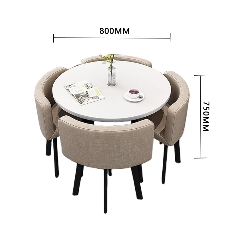 食卓セット ダイニングテーブル ダイニングセット 商談用 喫茶店 応接用 4人掛け シンプル ブラック カスタマイズ可能 JDZH-N004