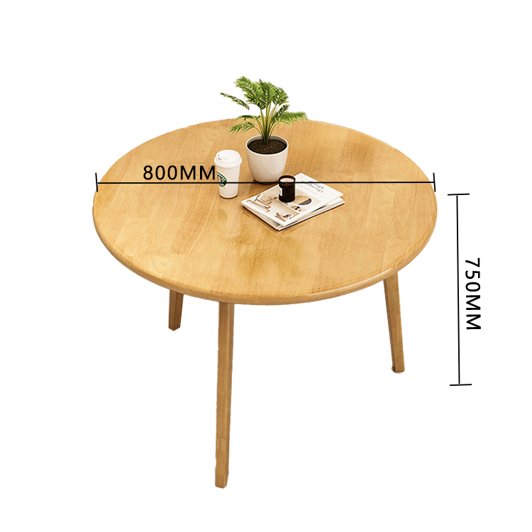 応接セット 丸テーブル ダイニングテーブル 商談用 喫茶店 ワニス塗装 天然木 モダン ウォールナット カスタマイズ可能 JDZH-N008