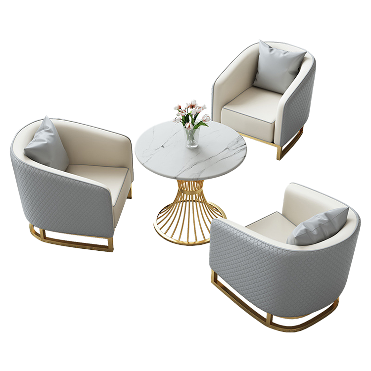 応接セット 相談用ソファ 丸テーブル 1 人掛け 受付用 喫茶店 スチールフレーム 焼付塗装 おしゃれ カスタマイズ可能 JDZH-N010