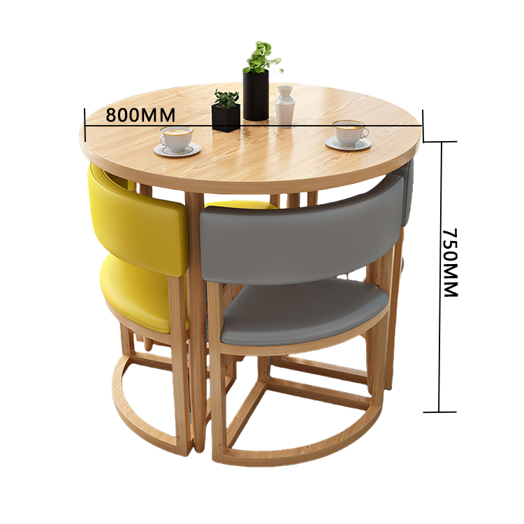 応接セット ダイニングセット 食卓セット 4人用 商談用 喫茶店 スチールフレーム シンプル おしゃれ カスタマイズ可能 JDZH-N016