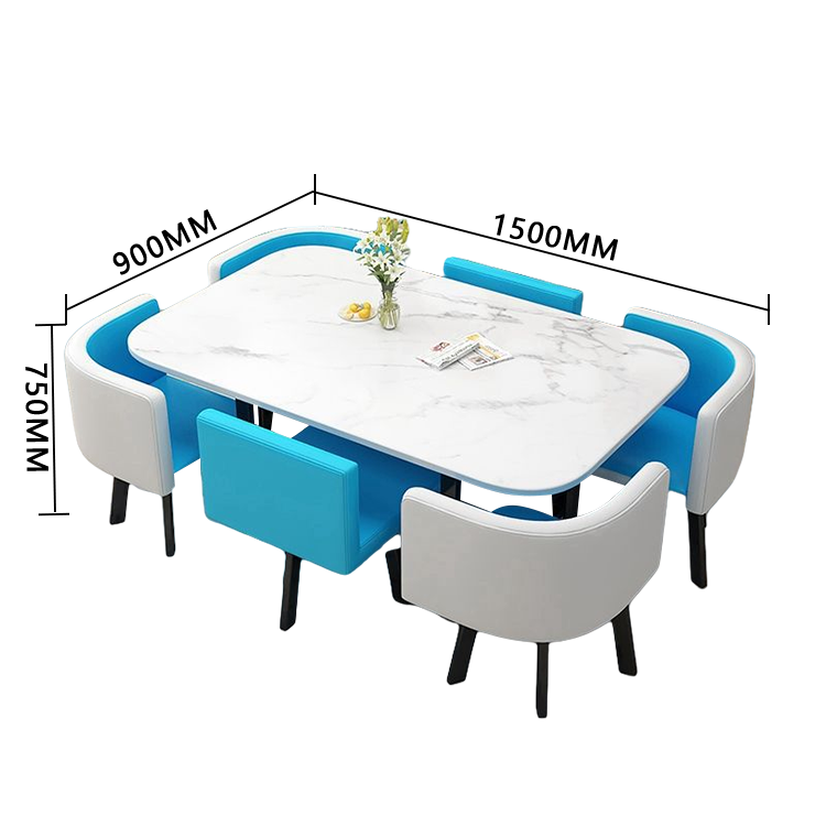 応接セット ダイニングテーブル リビングテーブル 商談用 休憩室 スチールフレーム モダン ナチュラル カスタマイズ可能 JDZH-N017