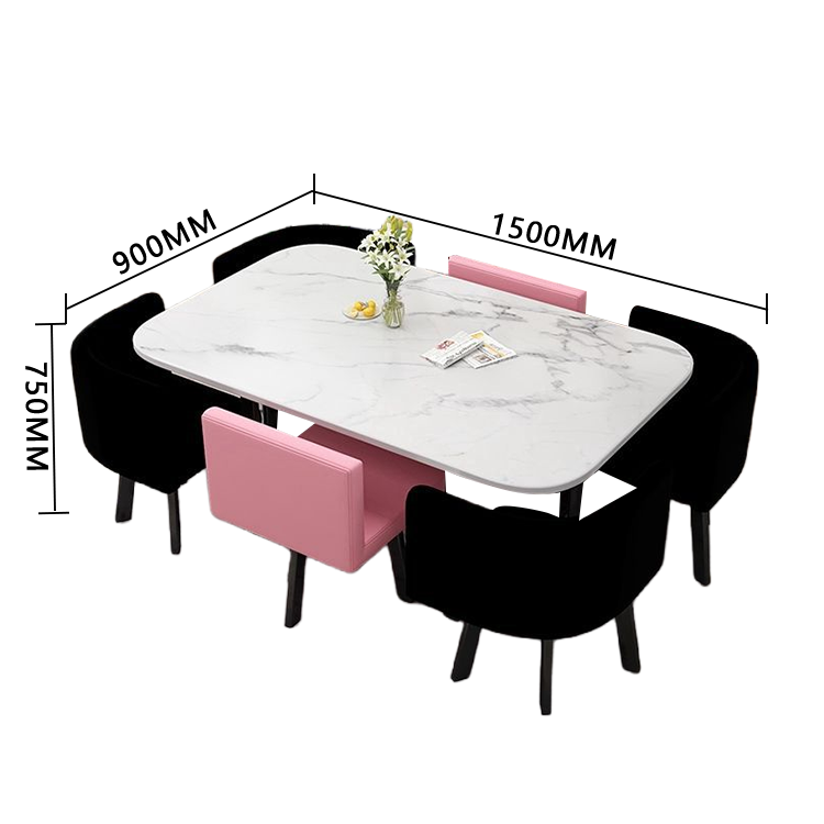 応接セット ダイニングテーブル リビングテーブル 商談用 休憩室 スチールフレーム モダン ナチュラル カスタマイズ可能 JDZH-N017