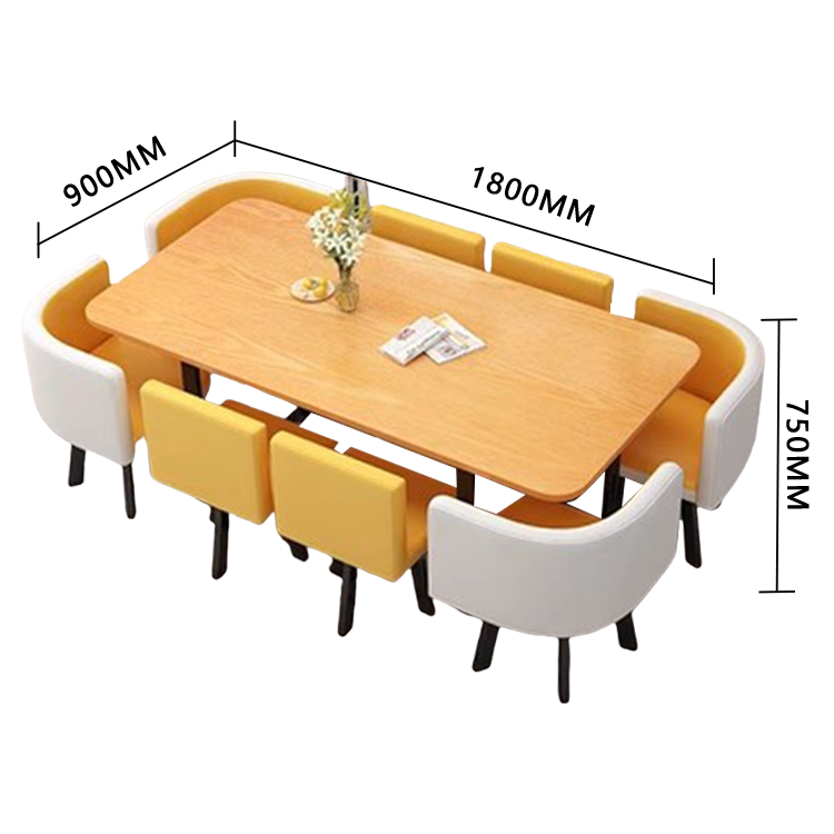 応接セット ダイニングテーブル リビングテーブル 商談用 休憩室 スチールフレーム モダン ナチュラル カスタマイズ可能 JDZH-N017