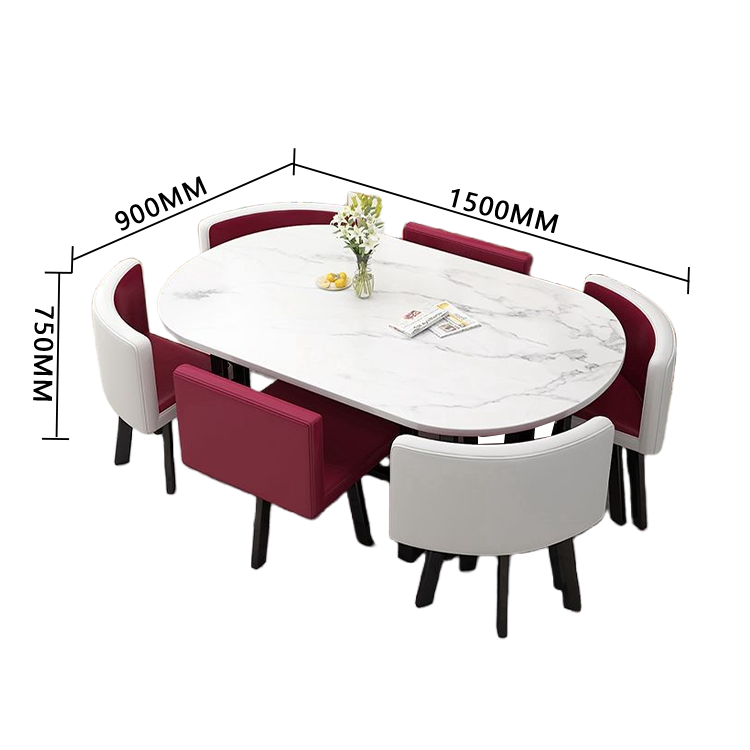 応接セット ダイニングテーブル リビングテーブル 商談用 休憩室 スチールフレーム モダン ナチュラル カスタマイズ可能 JDZH-N017