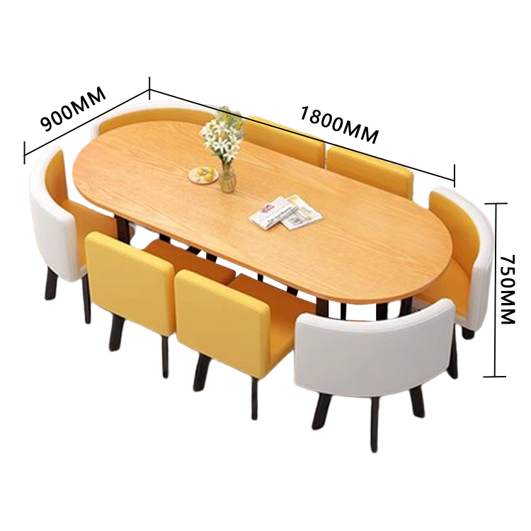 応接セット ダイニングテーブル リビングテーブル 商談用 休憩室 スチールフレーム モダン ナチュラル カスタマイズ可能 JDZH-N017