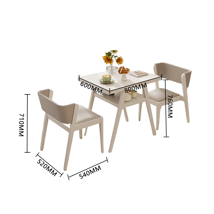 応接セット ダイニングテーブル リビングテーブル 喫茶店 店舗用 モダン 洗練 ホワイト ナチュラル ウォールナット JDZH-N021