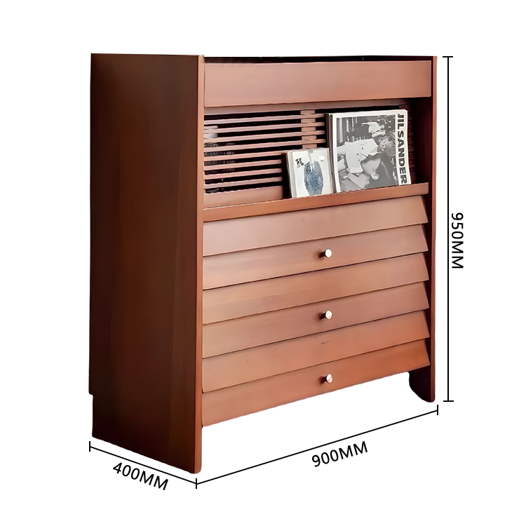 収納キャビネット 壁面収納 茶棚 レッサーキャビネット 室内 リビング用 取っ手 引き出し 大容量収納 ブラウン JYCWG-N019