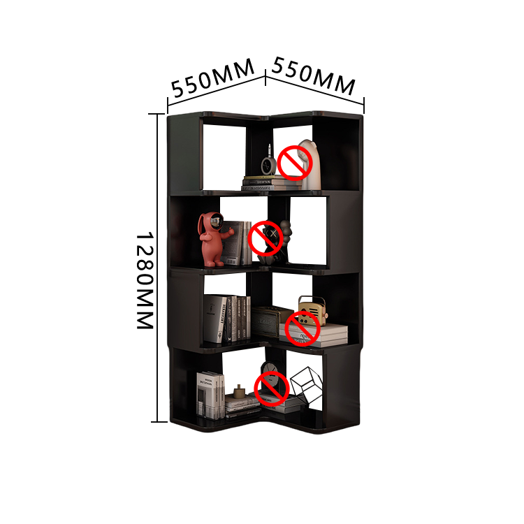 収納ラック コーナーシェルフ オープンラック L型 ブックラック 大容量 コーナー棚 室内 角置き ホワイト JYCWG-N022