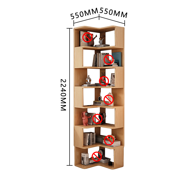 収納ラック コーナーシェルフ オープンラック L型 ブックラック 大容量 コーナー棚 室内 角置き ホワイト JYCWG-N022