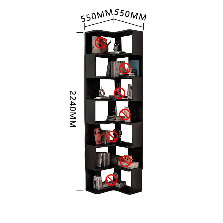 収納ラック コーナーシェルフ オープンラック L型 ブックラック 大容量 コーナー棚 室内 角置き ホワイト JYCWG-N022